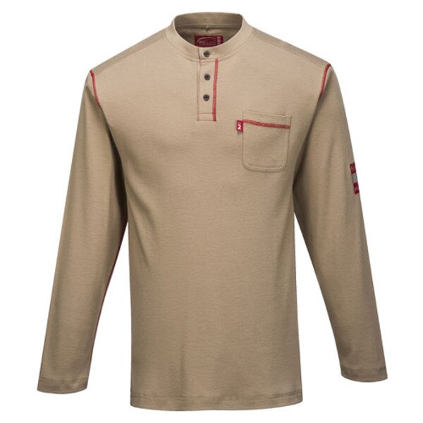 Bizflame Henley Shirt in Khaki